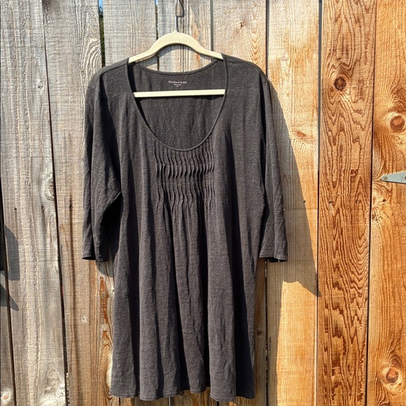 Eileen Fisher Charcoal Tunic Top - Picture 1 of 4